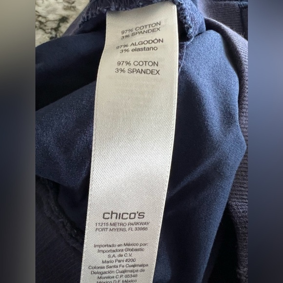 Chico’s Navy Pull On Utility Pants- NWOT - Chico’s 0.5/Small - Picture 5 of 6